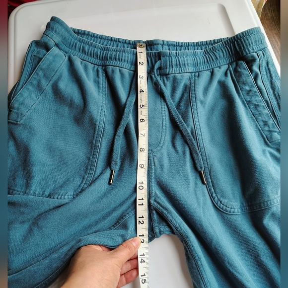 Athleta Farallón Jogger Pants Women's Teal Lace Up Cotton sz M. - Picture 12 of 17